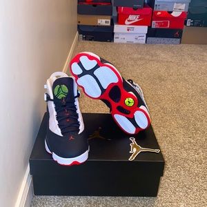 Jordan 6 Rings (GS) Black/Red-White NOIR/BLANC/UNIVERSITE ROUGE. Never worn!